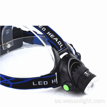 Teleskopjusterbart LED-huvudljus med säkerhetsljus